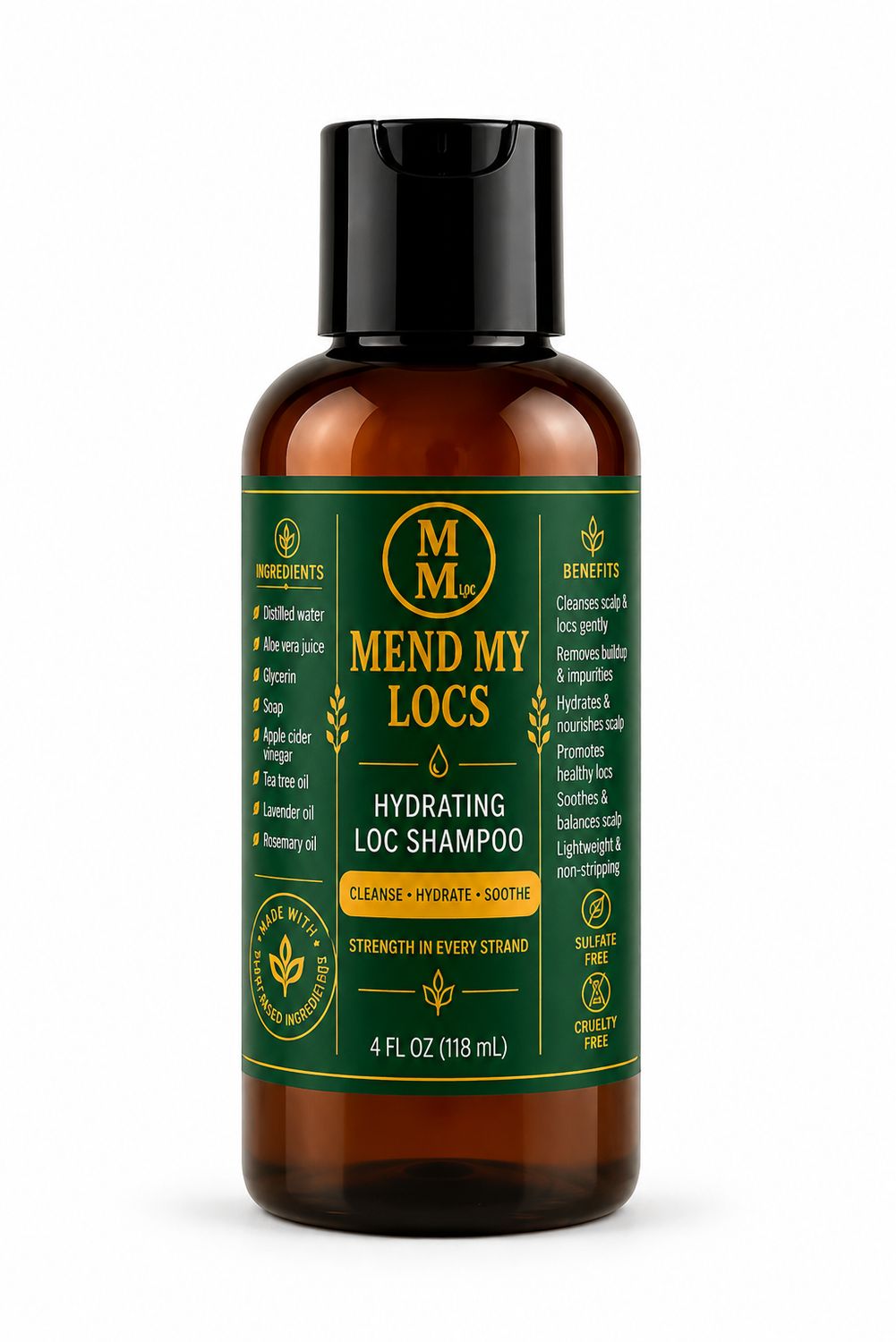 Mend My Locs Loc Hydrating Shampoo bottle