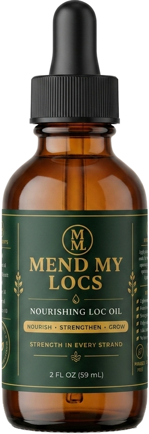 Mend My Locs Loc Oil bottle, front view